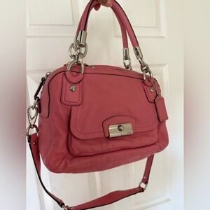 Coach Kristin Rose Leather Shoulder/Satchel Bag